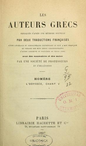 Homère: L'Odyssée (French language, 1897, Hachette)